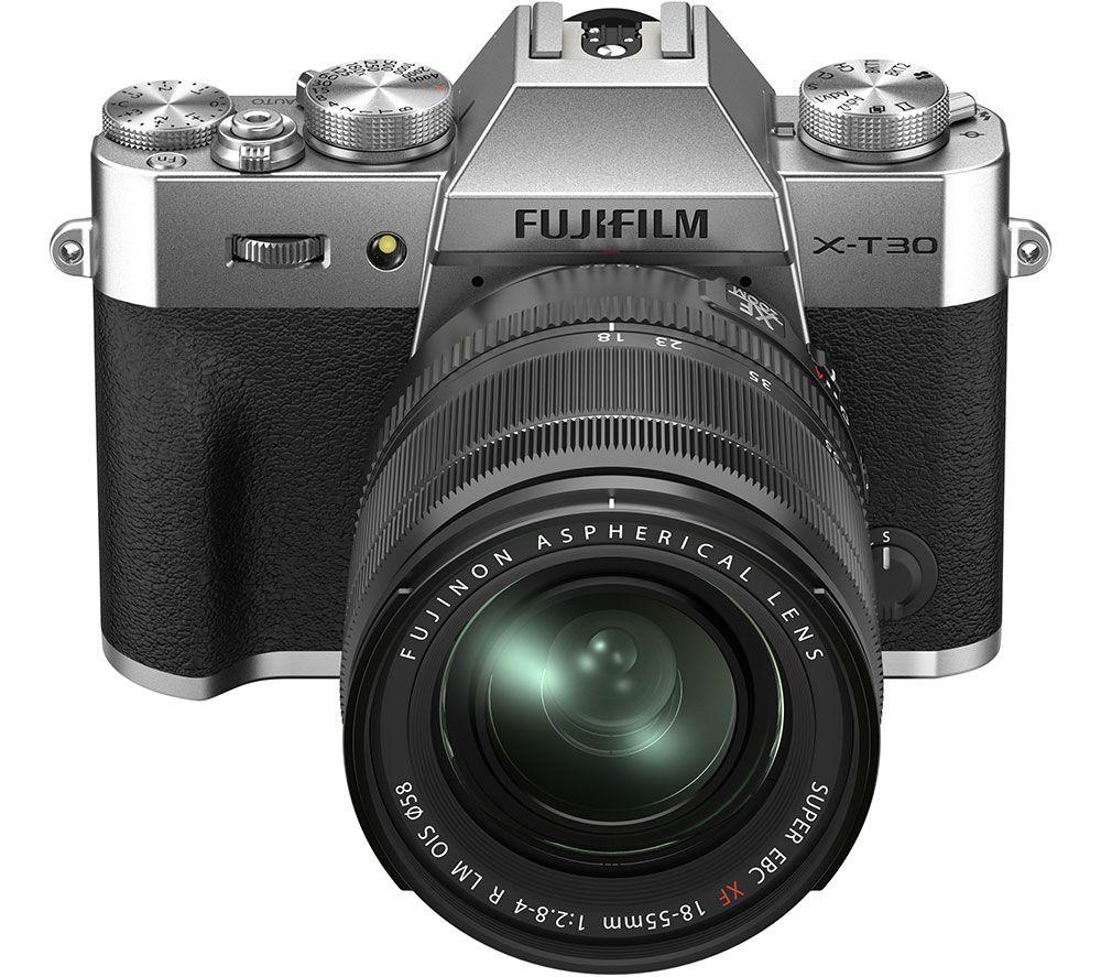 FUJIFILM X-T30 II Mirrorless Camera with FUJINON XF 18-55 mm f/2.8-4 R LM OIS Lens - Silver, Silver/