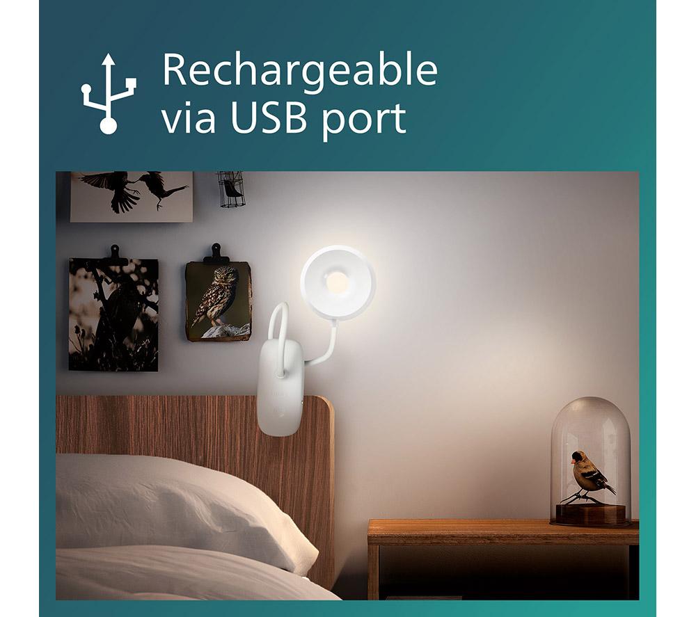 PHILIPS Donutclip DSK201 LED Desk Lamp - White image number 3 of 7