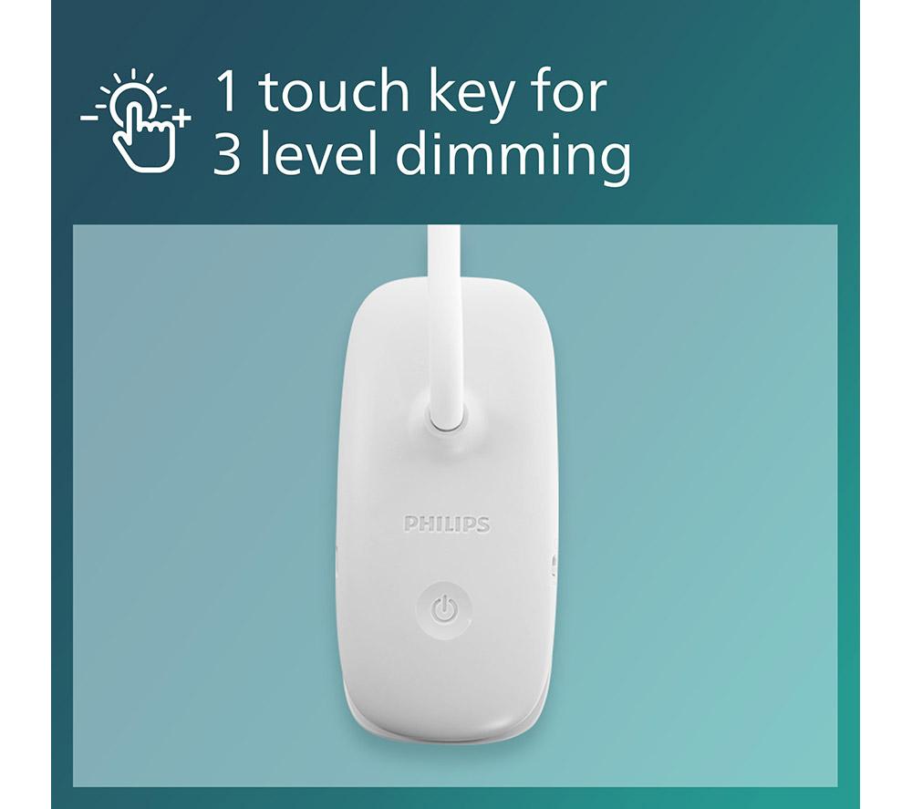 PHILIPS Donutclip DSK201 LED Desk Lamp - White image number 5 of 7
