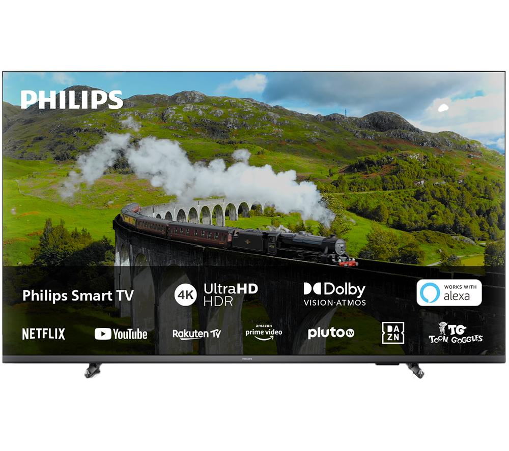 PHILIPS PUS7608 55 inch Smart 4K LED TV | 60Hz | Pixel Precise Ultra HD & HDR10+ | Dolby Vision and Dolby Atmos | SAPHI | 20W Speakers | Google Assistant & Alexa Compatible