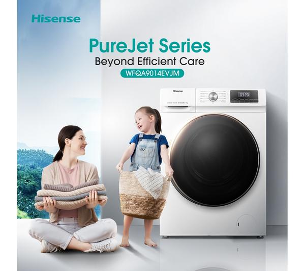 White kg WFQA9014EVJM - HISENSE 9 Series Buy Washing Machine rpm Currys 3 1400 |