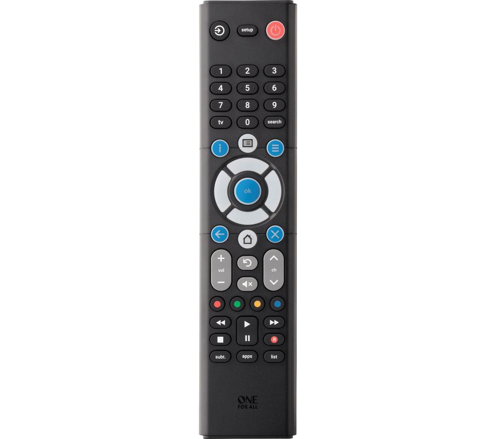 Image of ONE FOR ALL Essence TV URC1211 Universal Remote Control, Black