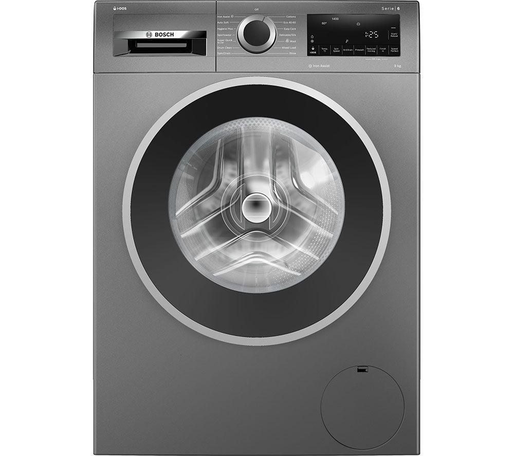 BOSCH Series 6 i-DOS WGG244FRGB 9 kg 1400 Spin Washing Machine – Grey, Silver/Grey