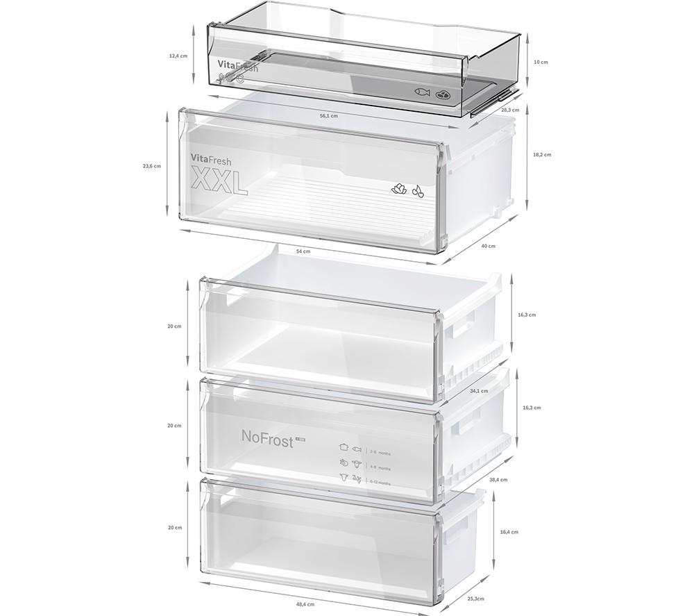 BOSCH Series 4 KGN492LDFG 70/30 Fridge Freezer - Inox-look image number 10 of 15