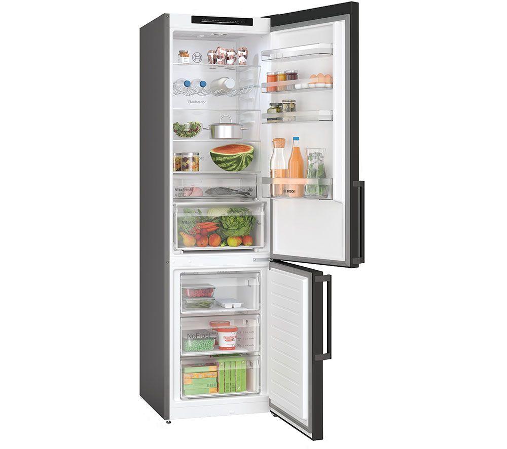 Bosch black deals fridge freezer