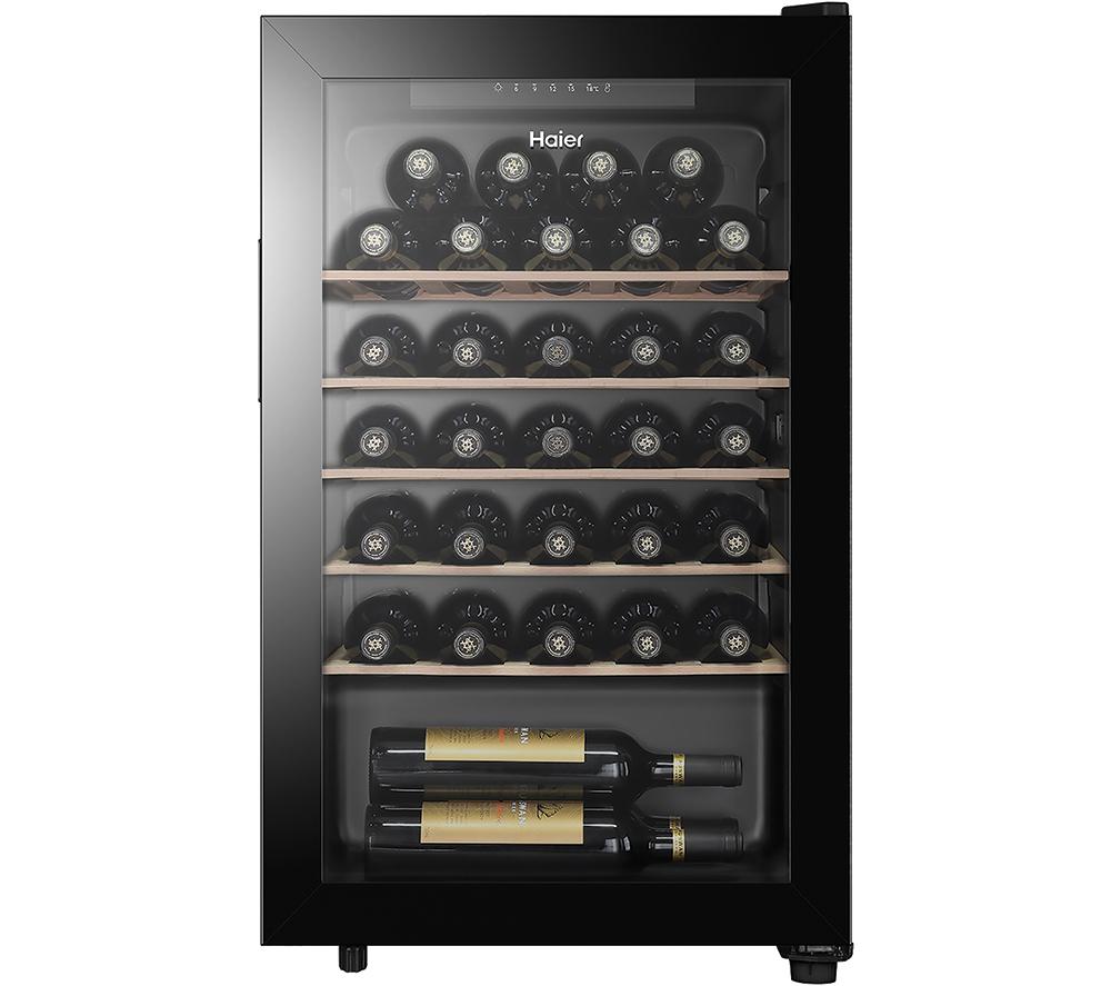 Haier Wine Bank 50 Serie 3 HWS33GG Wine Cooler - Black - G Rated
