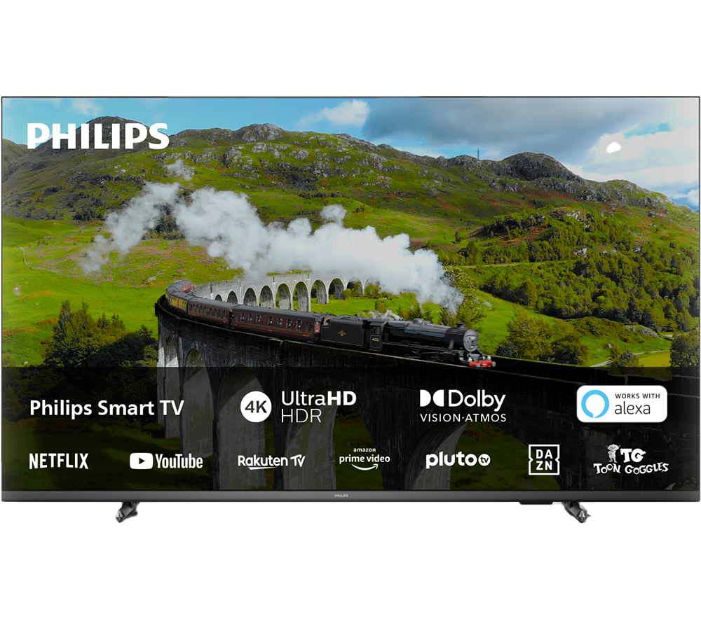 65 PHILIPS 65PUS7608/12  4K Ultra HD HDR LED TV, Silver/Grey