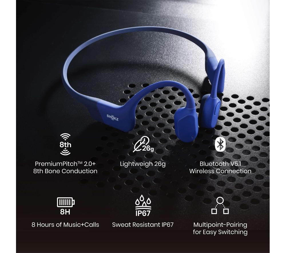 Buy SHOKZ OpenRun Wireless Bluetooth Sports Headphones - Blue | Currys