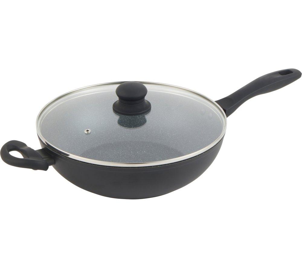 Balance Wok Pan 28 cm, Non-Stick - Matt Black