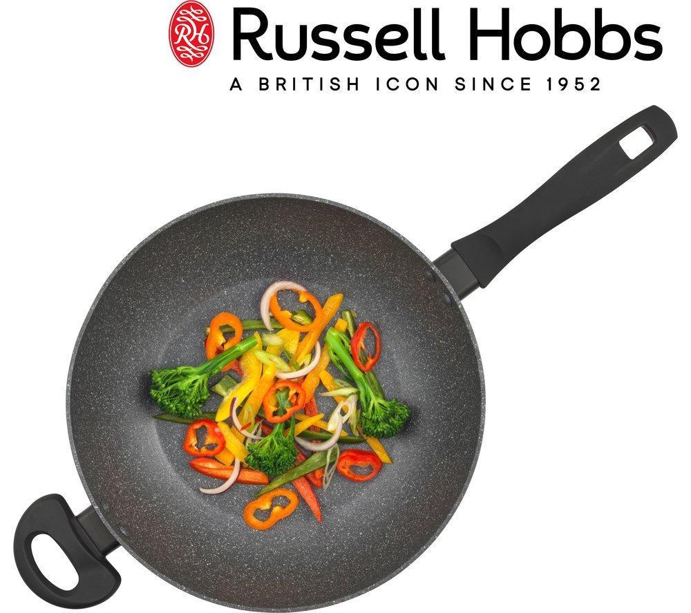RUSSELL HOBBS Metallic Marble RH02812EU7 28 cm Non-stick Wok - Black image number 2 of 5