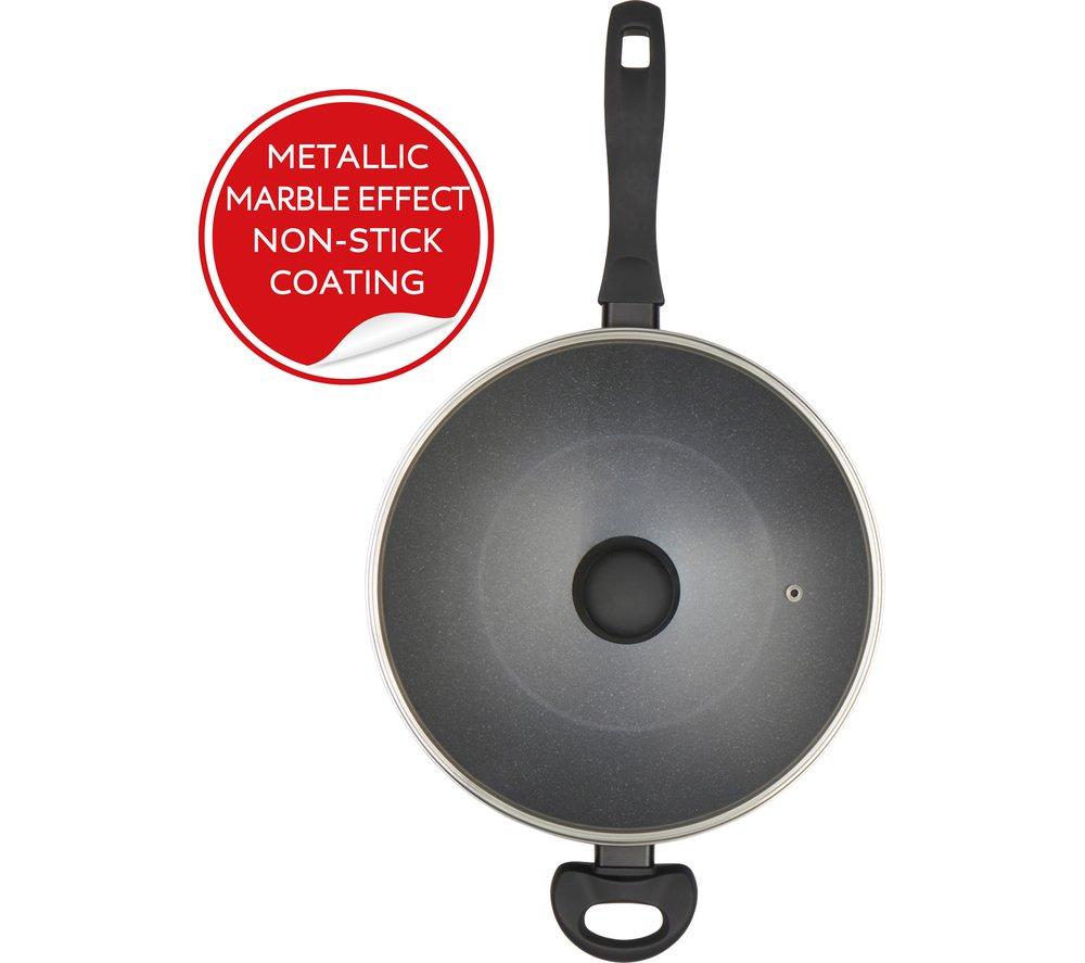 RUSSELL HOBBS Metallic Marble RH02812EU7 28 cm Non-stick Wok - Black image number 3 of 5