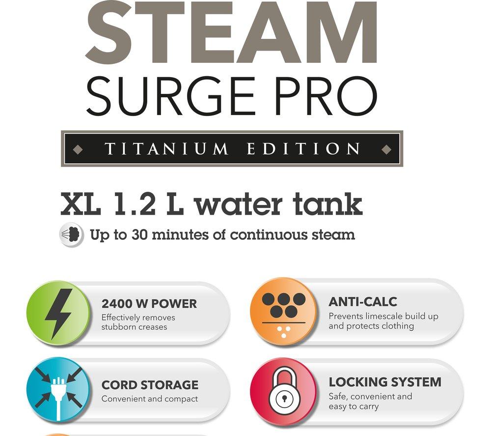 BELDRAY Steam Surge Pro BEL01137TT Steam Generator Iron - Titanium image number 8 of 8