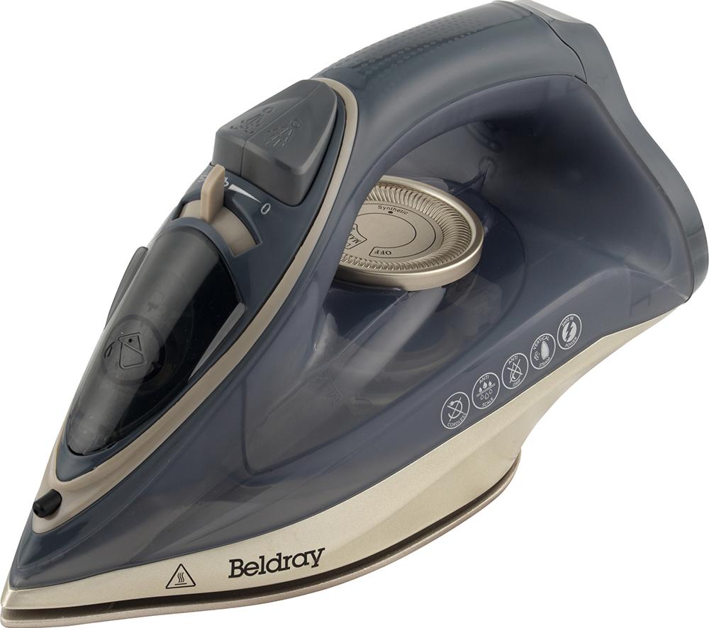 Beldray 2-in-1 Titanium Edition BEL01609 Steam Iron - Grey & Gold, Silver/Grey,Gold