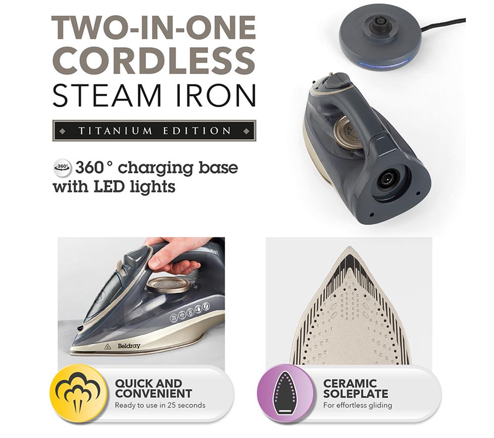 BELDRAY 2-in-1 Titanium Edition BEL01609 Steam Iron - Grey & Gold image number 5 of 8
