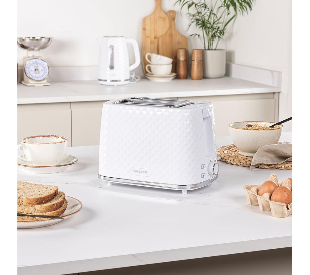 SALTER Glacier EK5575WHT 2-Slice Toaster - White image number 2 of 7