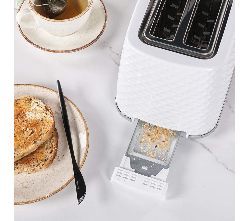 SALTER Glacier EK5575WHT 2-Slice Toaster - White image number 5 of 7