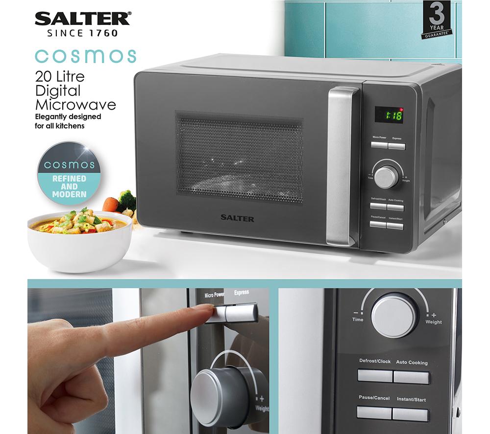 SALTER Cosmos EK5653 Solo Microwave - Grey image number 6 of 7