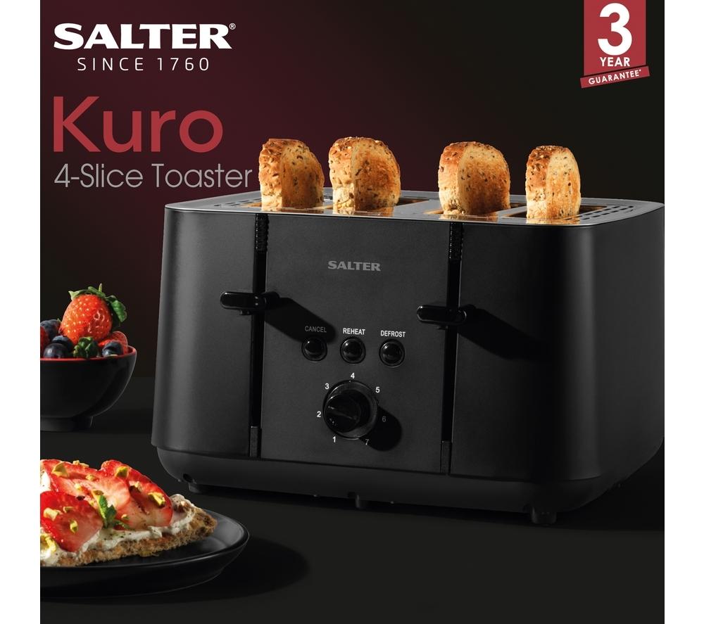 Buy SALTER Kuro Kettle 4 Slice Toaster Storage Cannister Set Bundle Black Currys