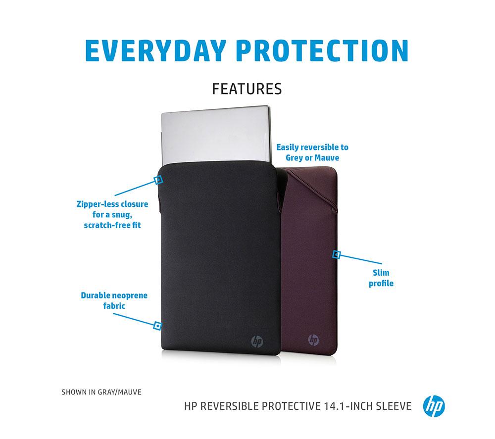 HP Reversible 14.1" Laptop Sleeve - Mauve image number 4 of 8