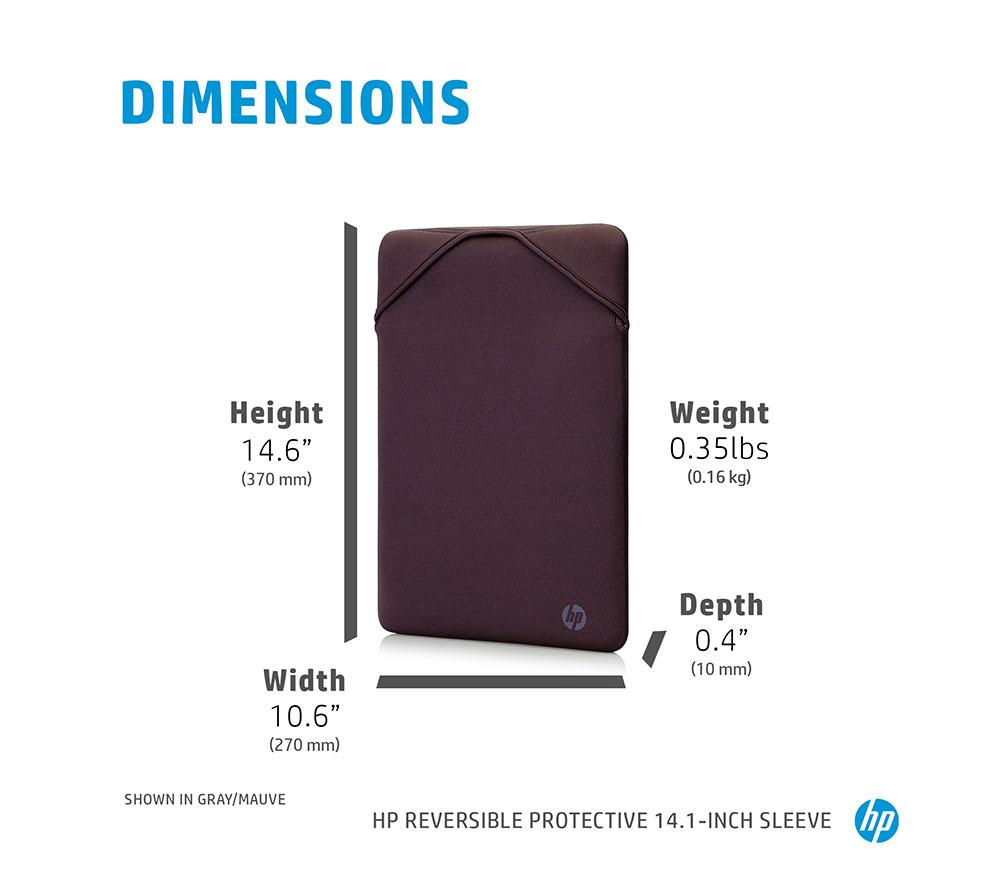HP Reversible 14.1" Laptop Sleeve - Mauve image number 5 of 8
