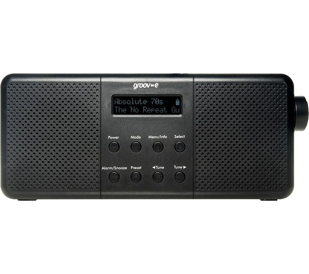 GROOV-E Vienna Portable DAB/FM Bluetooth Clock Radio - Black image number 4 of 5
