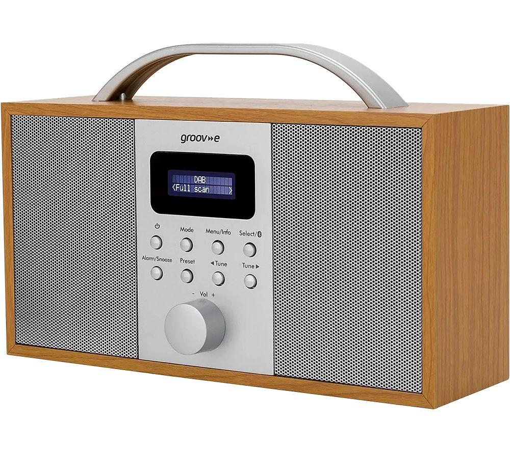 GROOV-E Boston Portable DAB/FM Bluetooth Radio - Wood image number 2 of 4