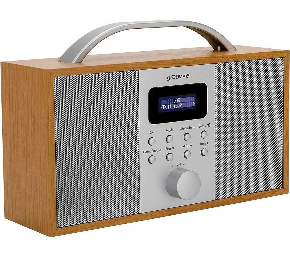GROOV-E Boston Portable DAB/FM Bluetooth Radio - Wood image number 3 of 4