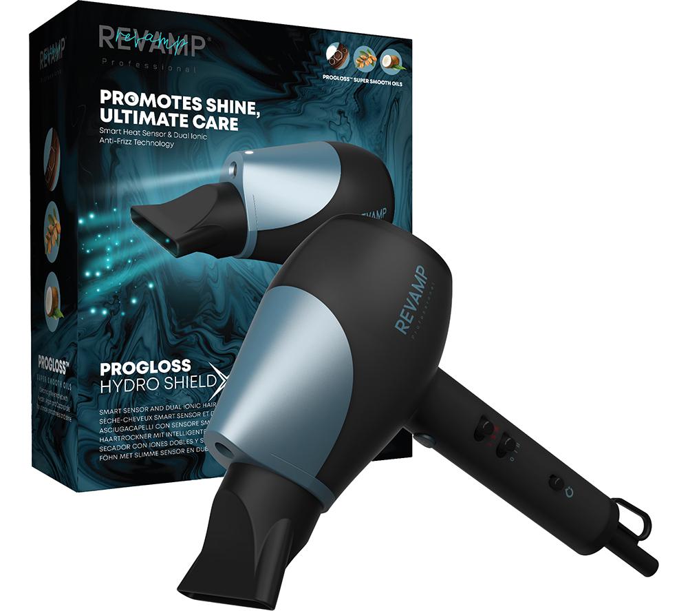 REVAMP Progloss Hydro Shield X Shine DR-6000 Hair Dryer - Black, Black