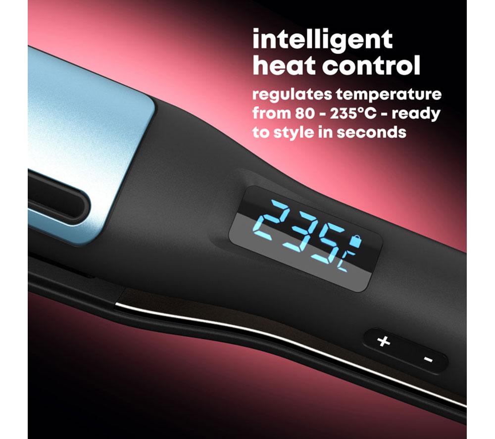 REVAMP Hydro Shield X Shine Ceramic Hair Straightener - Black image number 5 of 8