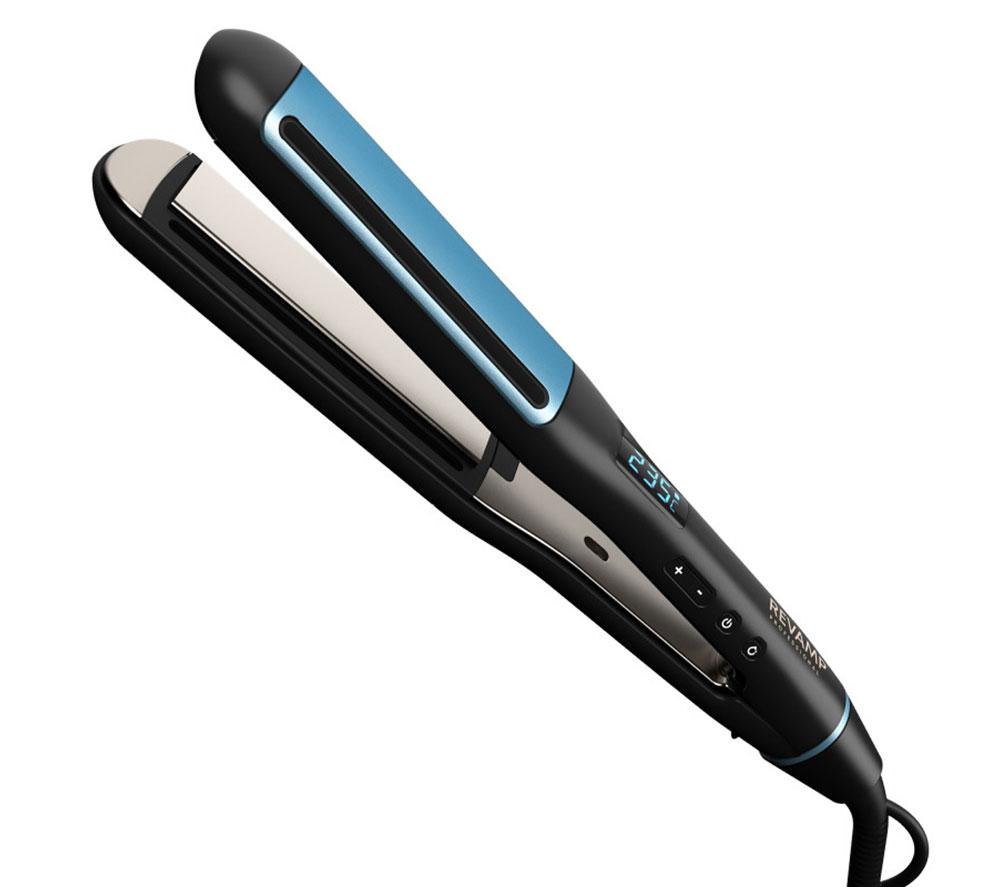 REVAMP Hydro Shield X Shine Ceramic Hair Straightener - Black image number 8 of 8