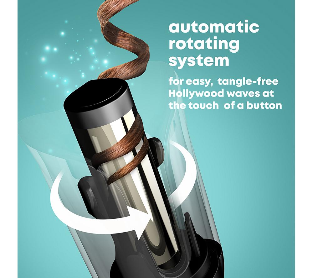 REVAMP Hollywood Wave Auto-Rotate Ceramic Curler - Black image number 2 of 7