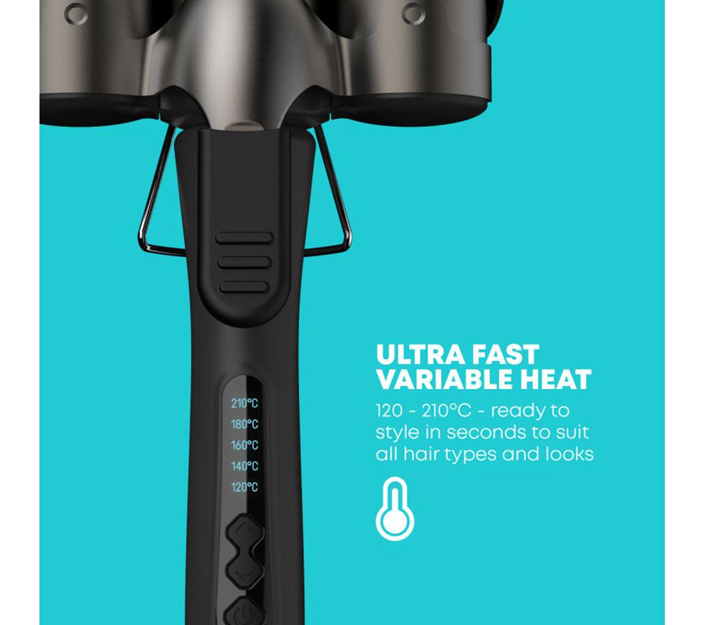REVAMP Boho Beach Waver XL Professional Ceramic Waver - Black image number 3 of 7
