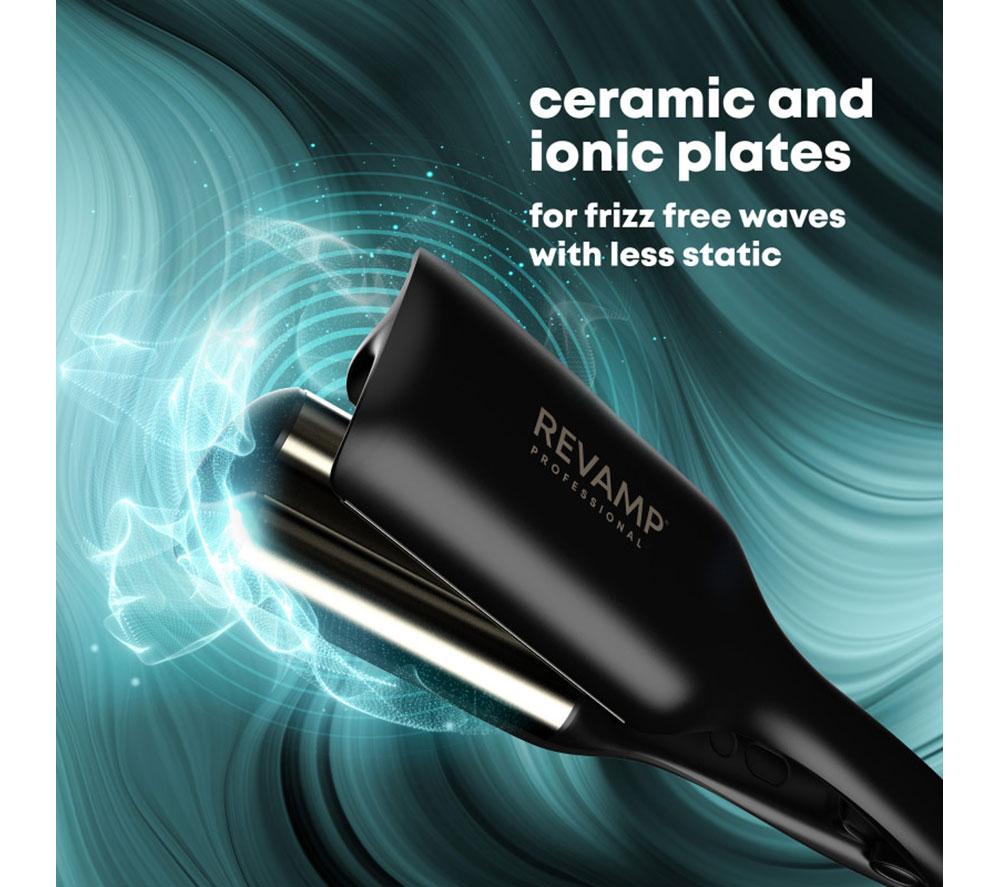 REVAMP 2-in-1 Beach & Volume Professional Ceramic Waver - Black image number 3 of 8