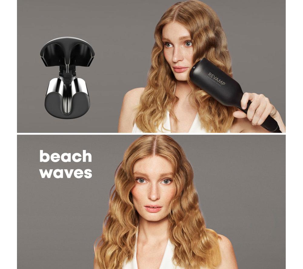 REVAMP 2-in-1 Beach & Volume Professional Ceramic Waver - Black image number 4 of 8