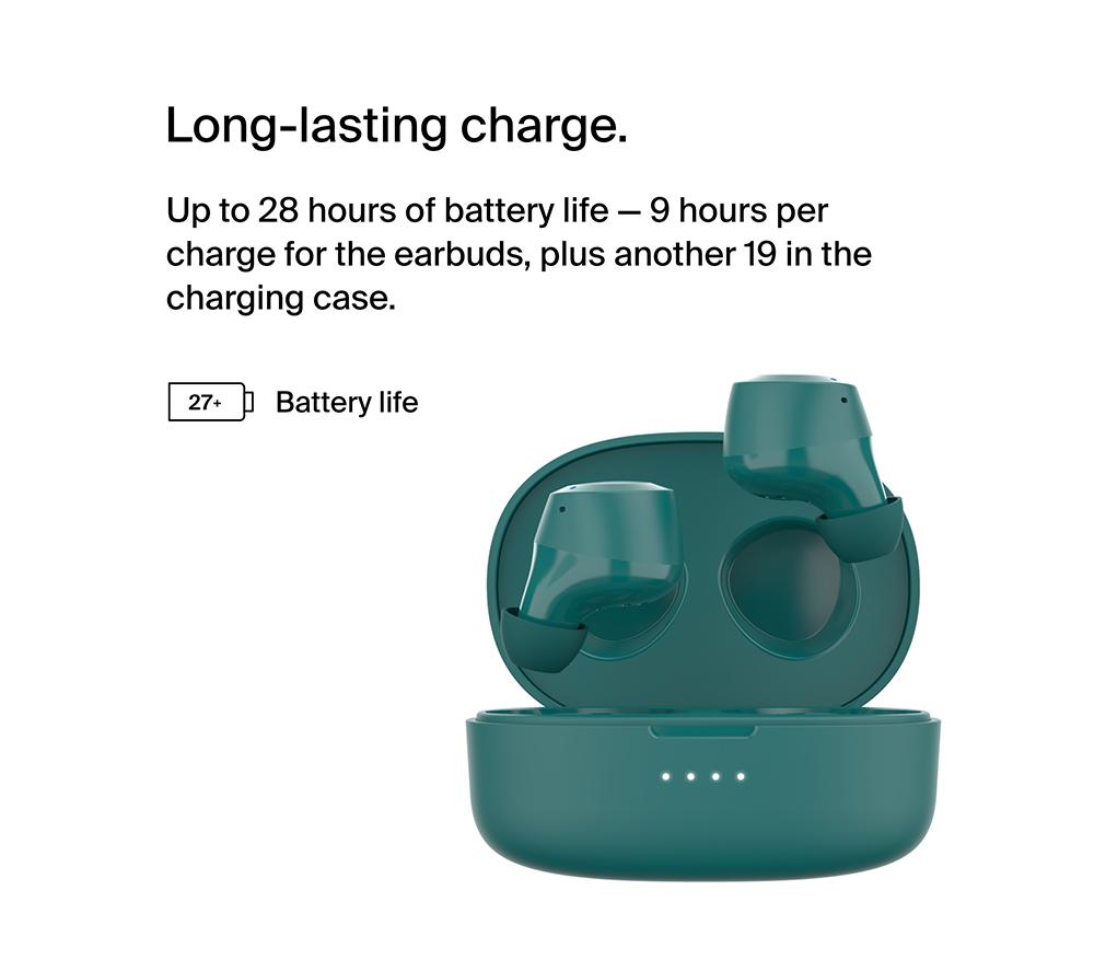 BELKIN SoundForm Bolt Wireless Bluetooth Earbuds - Teal image number 6 of 9