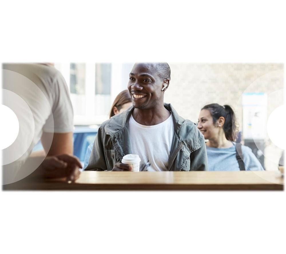 BELKIN SoundForm Flow AUC006BTWH Wireless Bluetooth Noise-Cancelling Earbuds - White image number 8 of 11