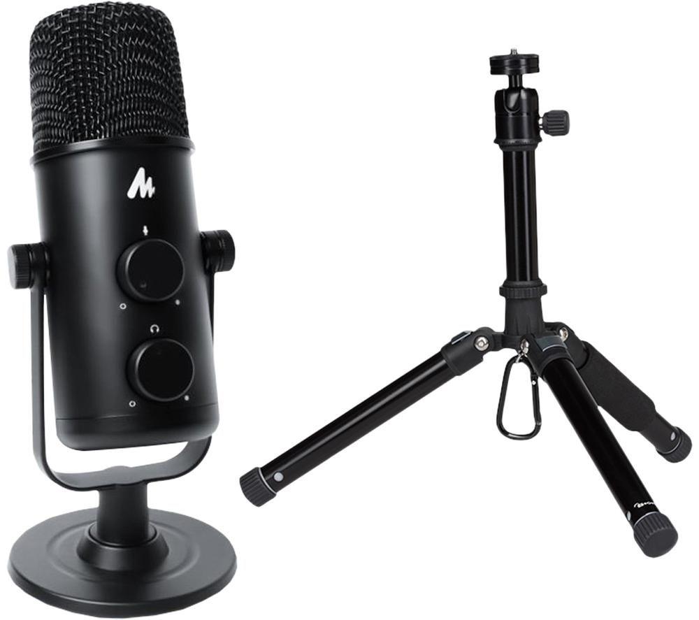 MAONO AU-903 USB Microphone & Tripod Set - Black, Black