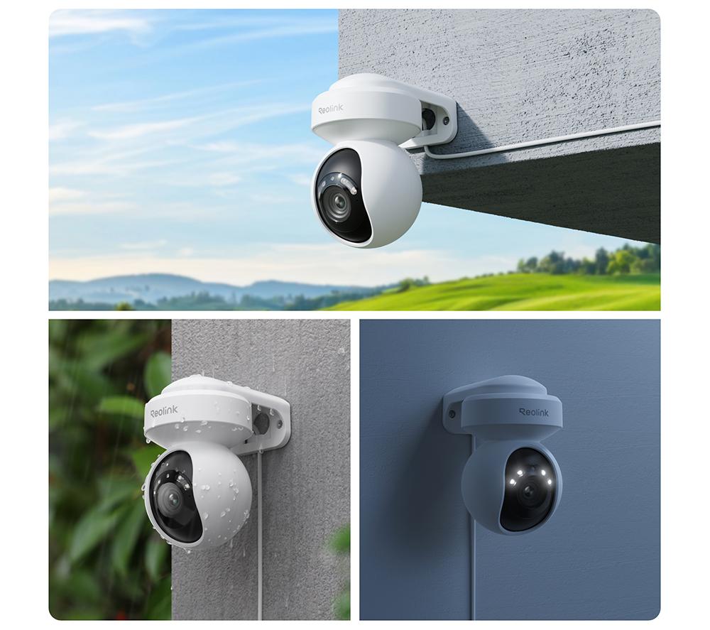REOLINK  E Series 2K+ PTZ Auto Track WiFi Outdoor Security Camera & 64 GB Memory Card - White image number 12 of 12