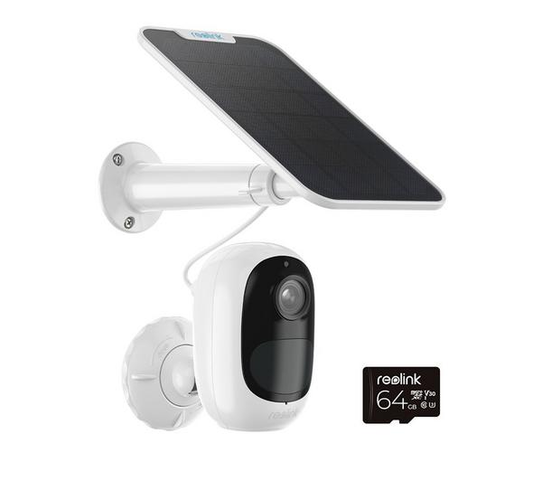 REOLINK Argus 2E 2K Full HD WiFi Security Camera with Solar Panel - 64 GB, White REOLINK Argus 2E 2K Full HD WiFi Security Camera with Solar Panel - 64 GB, White