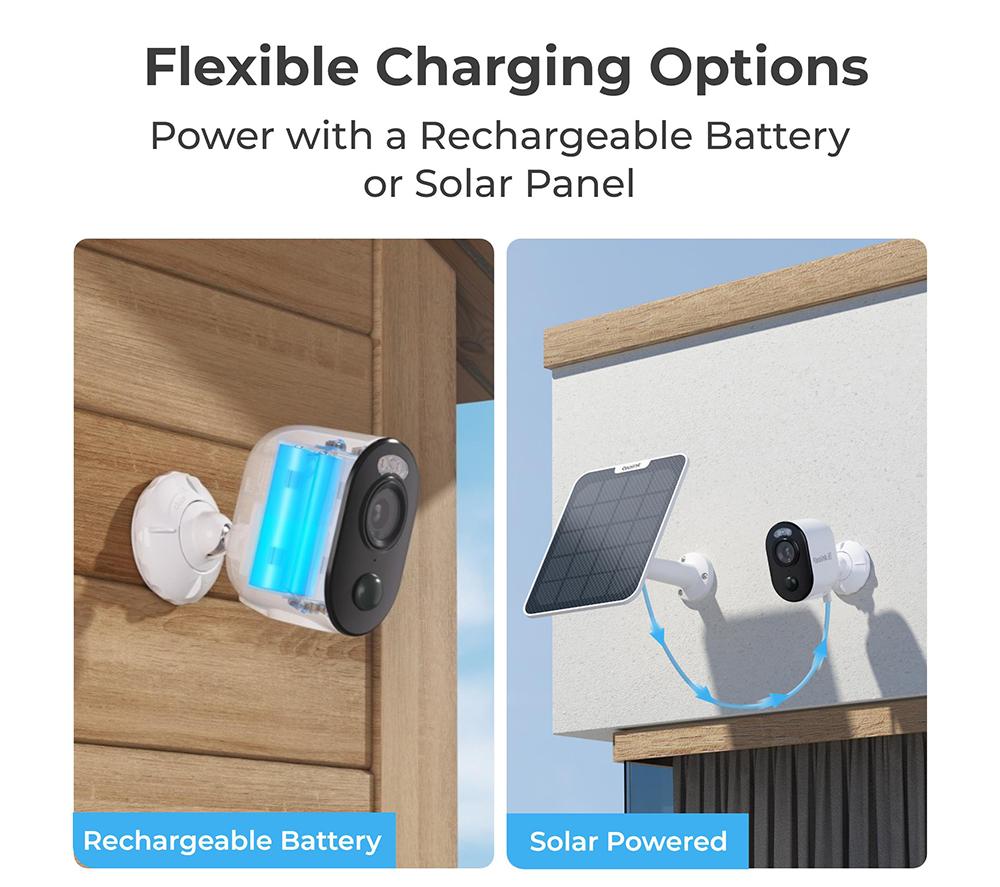 REOLINK Argus Series 4K Ultra HD WiFi Outdoor Security Battery Camera with Solar Panel & 64 GB card - White image number 7 of 11