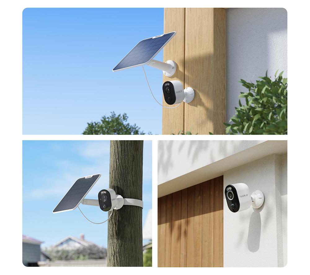REOLINK Argus Series 4K Ultra HD WiFi Outdoor Security Battery Camera with Solar Panel & 64 GB card - White image number 10 of 11