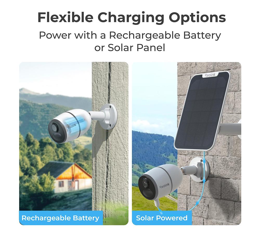 REOLINK Go Series Battery 2K 4G LTE Outdoor Security Camera Kit with Solar Panel & 64 GB Memory Card - White image number 5 of 11