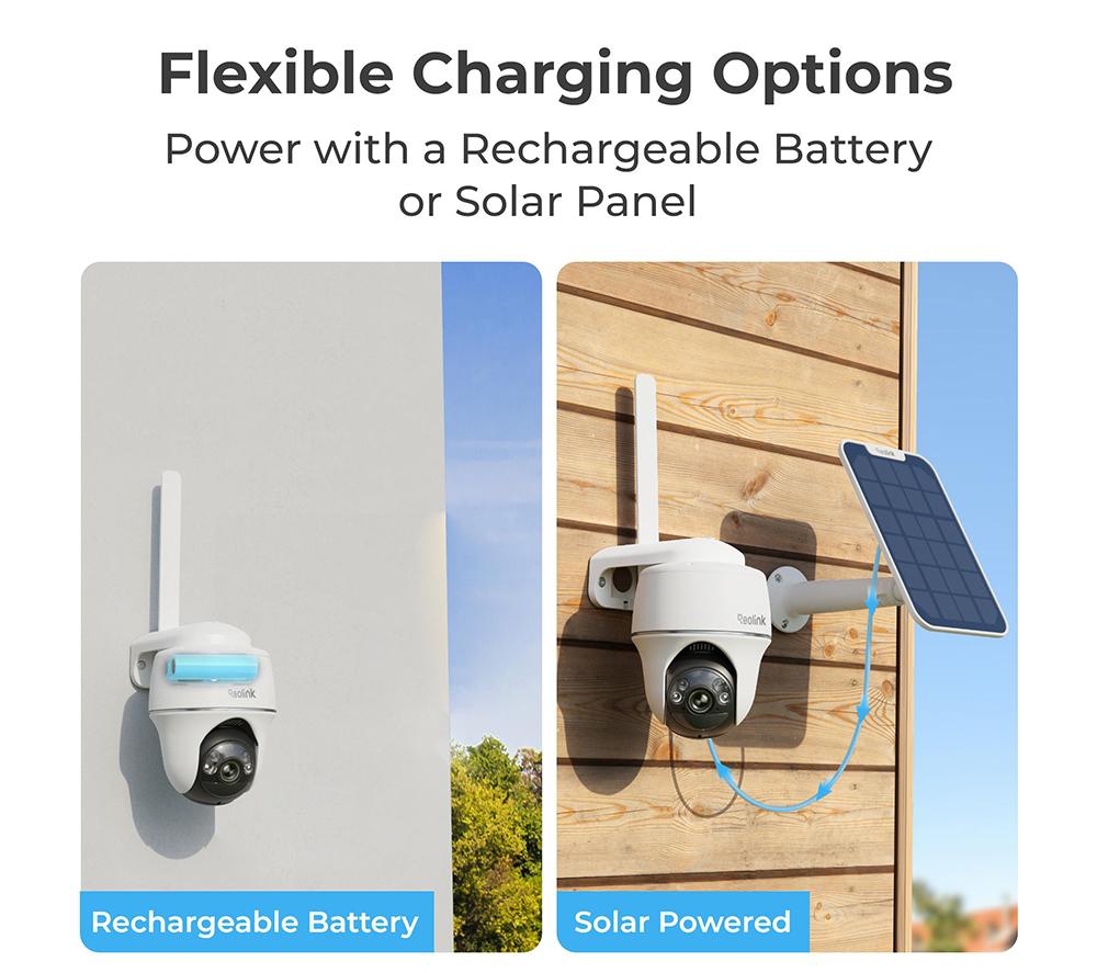 REOLINK Go Series PT Battery 2K 4G LTE Outdoor Security Camera with Solar Panel & 64 GB Memory Card - White image number 10 of 10