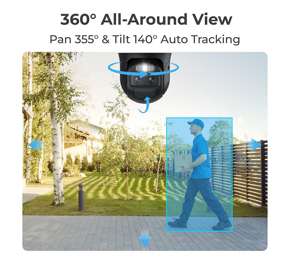 REOLINK TrackMix Series G770 4K 4G LTE Battery Outdoor Security Camera with Solar Panel & 64 GB Memory Card - White image number 2 of 12