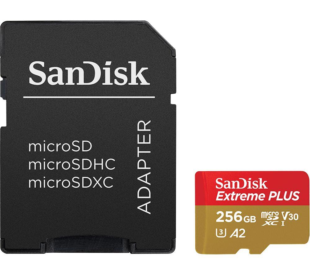 SANDISK Extreme Plus Class 10 microSDXC Memory Card - 256 GB