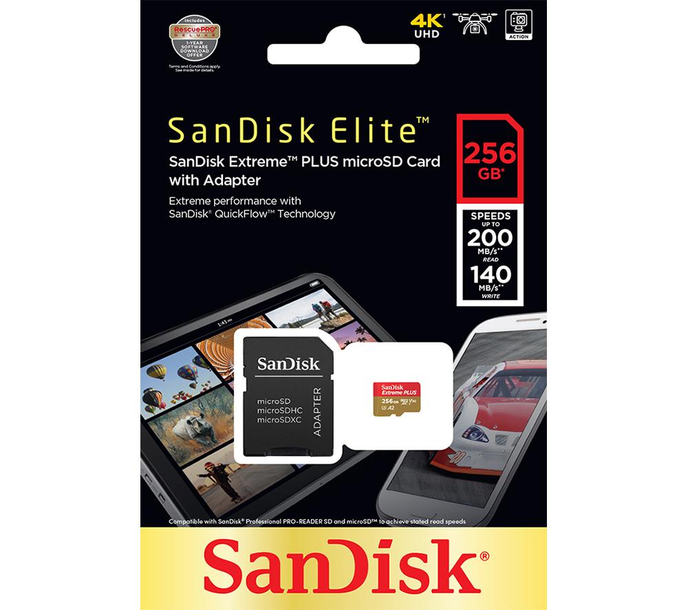 SanDisk Extreme 256 GB scheda di memoria, SDXC fino a 150 MB/sec, Classe 10, U3, V30