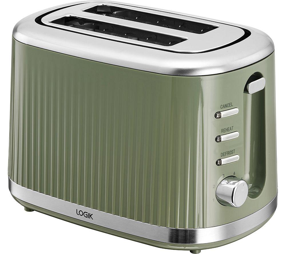 LOGIK L02PTG23 2Slice Toaster Green