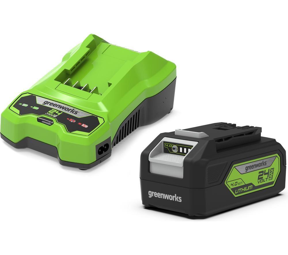 GREENWORKS GWGSK24B4 24 V Starter Kit with 4 Ah Battery & Charger review