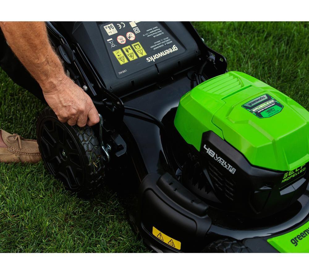 GREENWORKS GWGD24X2LM46SP Cordless Rotary Lawn Mower - Green image number 6 of 6