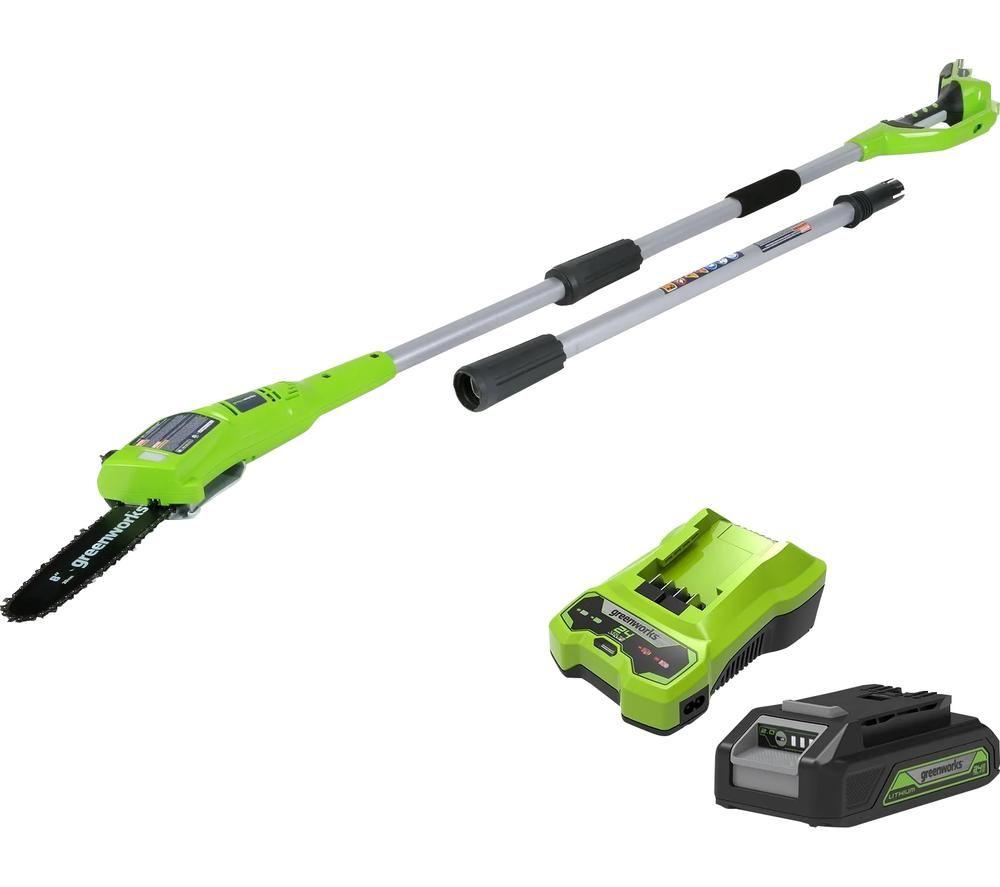 GREENWORKS GWG24PS20K2 Cordless Pole Saw with 1 Battery review